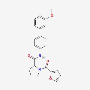 molecular formula C23H22N2O4 B5997423 1-(2-furoyl)-N-(3'-methoxy-4-biphenylyl)prolinamide 