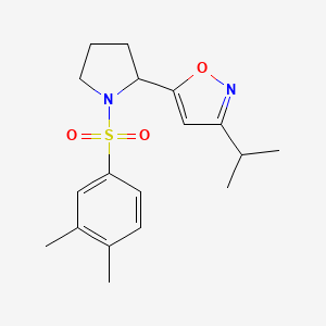 5-{1-[(3,4-dimethylphenyl)sulfonyl]-2-pyrrolidinyl}-3-isopropylisoxazole