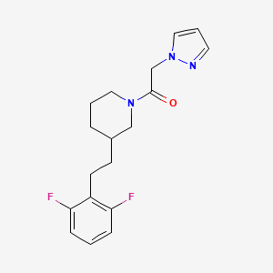 3-[2-(2,6-difluorophenyl)ethyl]-1-(1H-pyrazol-1-ylacetyl)piperidine