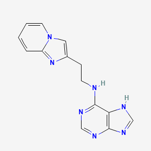 molecular formula C14H13N7 B5997455 N-(2-imidazo[1,2-a]pyridin-2-ylethyl)-9H-purin-6-amine 