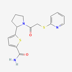 5-{1-[(2-pyridinylthio)acetyl]-2-pyrrolidinyl}-2-thiophenecarboxamide