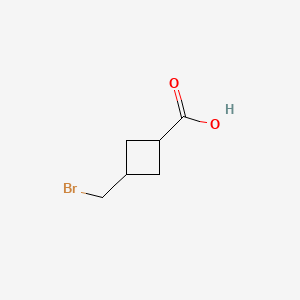 molecular formula C6H9BrO2 B599747 3-(溴甲基)环丁烷羧酸 CAS No. 10555-42-7