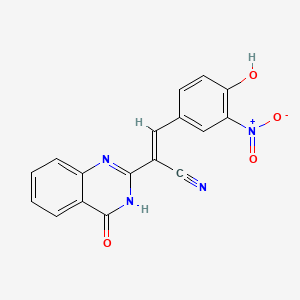 3-(4-hydroxy-3-nitrophenyl)-2-(4-oxo-3,4-dihydro-2-quinazolinyl)acrylonitrile