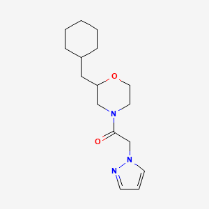 2-(cyclohexylmethyl)-4-(1H-pyrazol-1-ylacetyl)morpholine