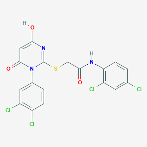 N-(2,4-dichlorophenyl)-2-{[1-(3,4-dichlorophenyl)-4-hydroxy-6-oxo-1,6-dihydro-2-pyrimidinyl]thio}acetamide