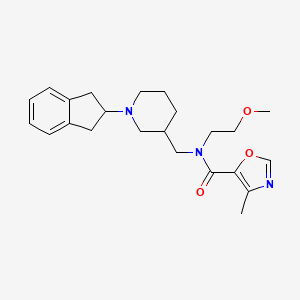 N-{[1-(2,3-dihydro-1H-inden-2-yl)-3-piperidinyl]methyl}-N-(2-methoxyethyl)-4-methyl-1,3-oxazole-5-carboxamide