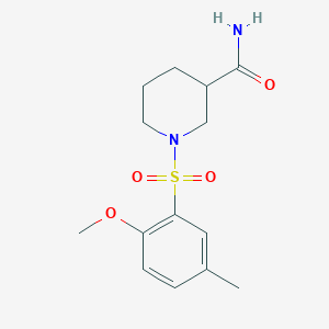 molecular formula C14H20N2O4S B5997584 1-[(2-methoxy-5-methylphenyl)sulfonyl]-3-piperidinecarboxamide 