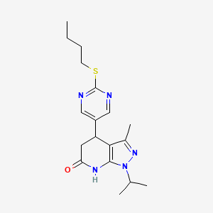 4-[2-(butylthio)pyrimidin-5-yl]-1-isopropyl-3-methyl-1,4,5,7-tetrahydro-6H-pyrazolo[3,4-b]pyridin-6-one