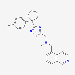 (5-isoquinolinylmethyl)methyl({3-[1-(4-methylphenyl)cyclopentyl]-1,2,4-oxadiazol-5-yl}methyl)amine