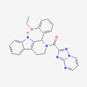 molecular formula C25H22N6O2 B5997609 1-(2-ethoxyphenyl)-2-([1,2,4]triazolo[1,5-a]pyrimidin-2-ylcarbonyl)-2,3,4,9-tetrahydro-1H-beta-carboline 