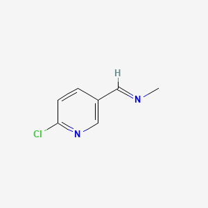 B599762 N-(6-chloro-3-pyridylmethylidene)methylamine CAS No. 120739-63-1