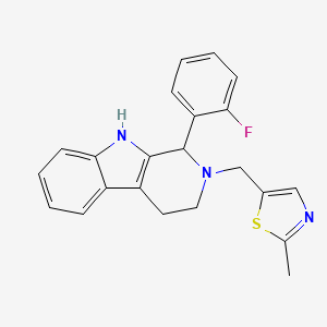 1-(2-fluorophenyl)-2-[(2-methyl-1,3-thiazol-5-yl)methyl]-2,3,4,9-tetrahydro-1H-beta-carboline