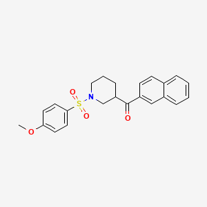 molecular formula C23H23NO4S B5997672 {1-[(4-methoxyphenyl)sulfonyl]-3-piperidinyl}(2-naphthyl)methanone 