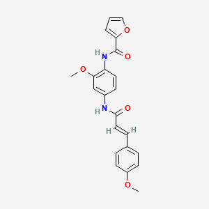 molecular formula C22H20N2O5 B5997681 N-(2-methoxy-4-{[3-(4-methoxyphenyl)acryloyl]amino}phenyl)-2-furamide 