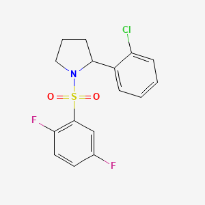 2-(2-chlorophenyl)-1-[(2,5-difluorophenyl)sulfonyl]pyrrolidine