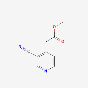 molecular formula C9H8N2O2 B599769 2-(3-氰基吡啶-4-基)乙酸甲酯 CAS No. 124870-33-3