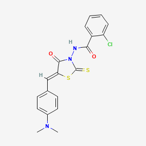 2-chloro-N-{5-[4-(dimethylamino)benzylidene]-4-oxo-2-thioxo-1,3-thiazolidin-3-yl}benzamide