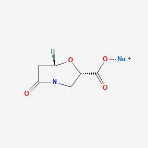 molecular formula C6H6NNaO4 B599773 (3S,5S)-7-氧代-4-氧杂-1-氮杂双环[3.2.0]庚烷-3-羧酸钠 CAS No. 117957-44-5