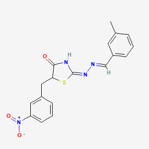 3-methylbenzaldehyde [5-(3-nitrobenzyl)-4-oxo-1,3-thiazolidin-2-ylidene]hydrazone