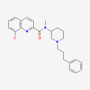 8-fluoro-N-methyl-N-[1-(3-phenylpropyl)-3-piperidinyl]-2-quinolinecarboxamide