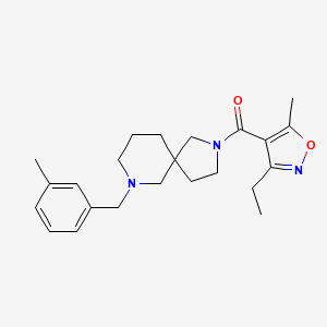 2-[(3-ethyl-5-methyl-4-isoxazolyl)carbonyl]-7-(3-methylbenzyl)-2,7-diazaspiro[4.5]decane