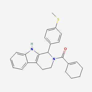 molecular formula C25H26N2OS B5997750 2-(1-cyclohexen-1-ylcarbonyl)-1-[4-(methylthio)phenyl]-2,3,4,9-tetrahydro-1H-beta-carboline 