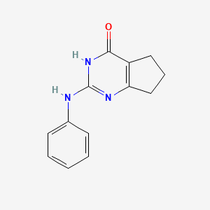 2-anilino-3,5,6,7-tetrahydro-4H-cyclopenta[d]pyrimidin-4-one