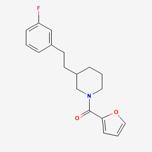 molecular formula C18H20FNO2 B5997847 3-[2-(3-fluorophenyl)ethyl]-1-(2-furoyl)piperidine 