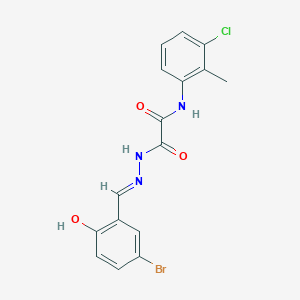 2-[2-(5-bromo-2-hydroxybenzylidene)hydrazino]-N-(3-chloro-2-methylphenyl)-2-oxoacetamide