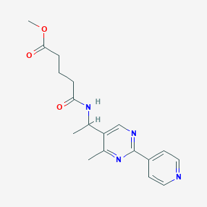 methyl 5-({1-[4-methyl-2-(4-pyridinyl)-5-pyrimidinyl]ethyl}amino)-5-oxopentanoate