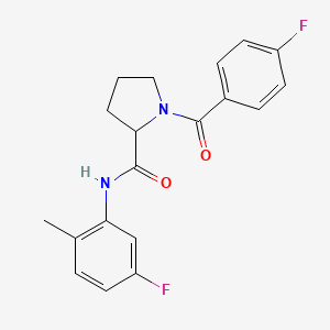 1-(4-fluorobenzoyl)-N-(5-fluoro-2-methylphenyl)prolinamide