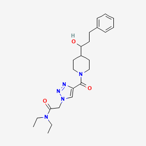 N,N-diethyl-2-(4-{[4-(1-hydroxy-3-phenylpropyl)-1-piperidinyl]carbonyl}-1H-1,2,3-triazol-1-yl)acetamide