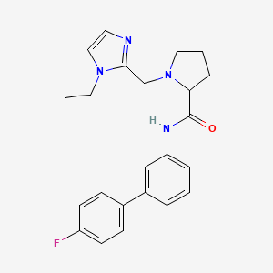 1-[(1-ethyl-1H-imidazol-2-yl)methyl]-N-(4'-fluoro-3-biphenylyl)prolinamide