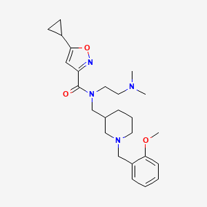 5-cyclopropyl-N-[2-(dimethylamino)ethyl]-N-{[1-(2-methoxybenzyl)-3-piperidinyl]methyl}-3-isoxazolecarboxamide