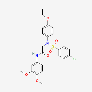 N~2~-[(4-chlorophenyl)sulfonyl]-N~1~-(3,4-dimethoxyphenyl)-N~2~-(4-ethoxyphenyl)glycinamide