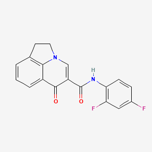 molecular formula C18H12F2N2O2 B5997941 N-(2,4-difluorophenyl)-6-oxo-1,2-dihydro-6H-pyrrolo[3,2,1-ij]quinoline-5-carboxamide 