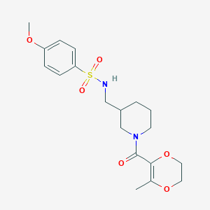 4-methoxy-N-({1-[(3-methyl-5,6-dihydro-1,4-dioxin-2-yl)carbonyl]-3-piperidinyl}methyl)benzenesulfonamide