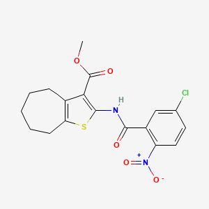 methyl 2-[(5-chloro-2-nitrobenzoyl)amino]-5,6,7,8-tetrahydro-4H-cyclohepta[b]thiophene-3-carboxylate