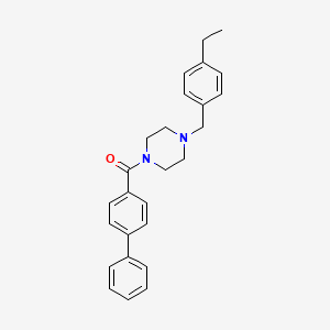 1-(4-biphenylylcarbonyl)-4-(4-ethylbenzyl)piperazine