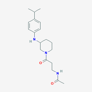 molecular formula C19H29N3O2 B5997979 N-(3-{3-[(4-isopropylphenyl)amino]-1-piperidinyl}-3-oxopropyl)acetamide 