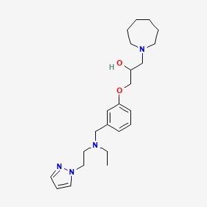 1-(1-azepanyl)-3-[3-({ethyl[2-(1H-pyrazol-1-yl)ethyl]amino}methyl)phenoxy]-2-propanol