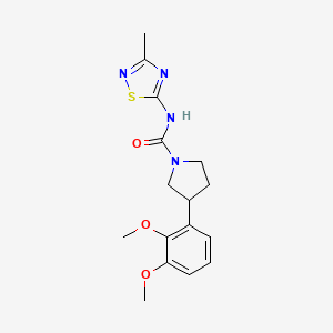 molecular formula C16H20N4O3S B5998001 3-(2,3-dimethoxyphenyl)-N-(3-methyl-1,2,4-thiadiazol-5-yl)-1-pyrrolidinecarboxamide 