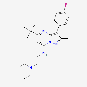 molecular formula C23H32FN5 B5998040 N'-[5-tert-butyl-3-(4-fluorophenyl)-2-methylpyrazolo[1,5-a]pyrimidin-7-yl]-N,N-diethyl-1,2-ethanediamine 