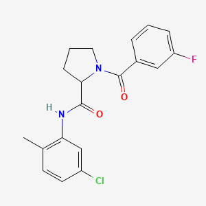 N-(5-chloro-2-methylphenyl)-1-(3-fluorobenzoyl)prolinamide