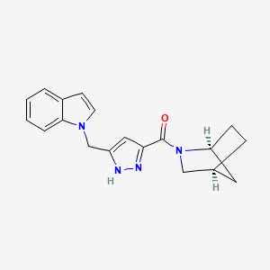 1-({3-[(1S*,4S*)-2-azabicyclo[2.2.1]hept-2-ylcarbonyl]-1H-pyrazol-5-yl}methyl)-1H-indole