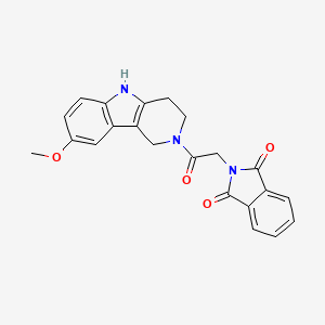 molecular formula C22H19N3O4 B5998067 2-[2-(8-methoxy-1,3,4,5-tetrahydro-2H-pyrido[4,3-b]indol-2-yl)-2-oxoethyl]-1H-isoindole-1,3(2H)-dione 