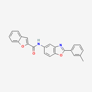 molecular formula C23H16N2O3 B5998072 N-[2-(3-methylphenyl)-1,3-benzoxazol-5-yl]-1-benzofuran-2-carboxamide 