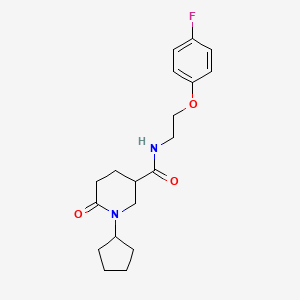 molecular formula C19H25FN2O3 B5998079 1-cyclopentyl-N-[2-(4-fluorophenoxy)ethyl]-6-oxo-3-piperidinecarboxamide 