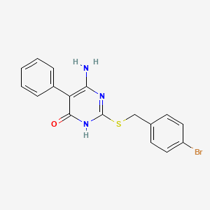 6-amino-2-[(4-bromobenzyl)thio]-5-phenyl-4(3H)-pyrimidinone