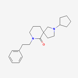 molecular formula C21H30N2O B5998097 2-cyclopentyl-7-(2-phenylethyl)-2,7-diazaspiro[4.5]decan-6-one 